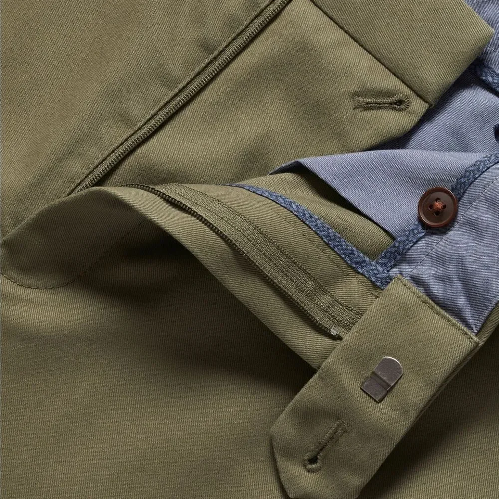 Charles‎ TYRWHITT extra slim fit Ultimate Non-Iron Chinos Olive Green 34x30 Nwt